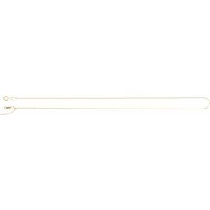 14K Yellow Gold-Filled Spring Ring Adjustable Threader Bead Chain, Length: 16-22 In, Width: 1 Mm