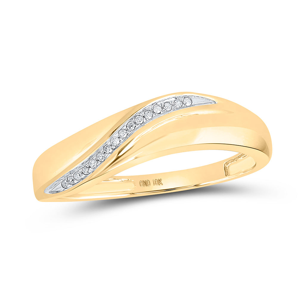 10K Yellow Gold His Hers Round Diamond Cluster Matching Wedding Set 1/5 Cttw, Womens Size: 5-10, Mens Size: 7-13