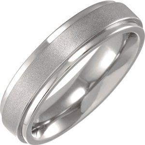 Titanium 5 mm Raised Flat Oxidized Band