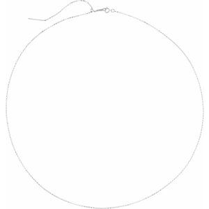 Sterling Silver Spring Ring Adjustable Threader Rolo Chain, Length: 16-22 In, Width: 1 Mm