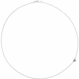 Sterling Silver 7.04 X 5.9 Mm 18 In Polished Sideways Off-Center Heart Necklace