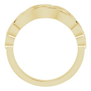 14K Yellow Gold Polished Celtic-Inspired Ring Size 10