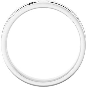 14K White Gold 6 Mm Polished Cross Band Size 10