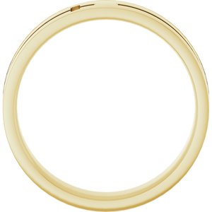 14K Yellow Gold 6 Mm Polished Cross Band Size 10