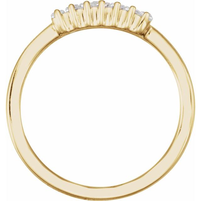 14K Yellow Or White Or Rose Gold Straight Baguette 3 X 1.5 Mm Polished 1/3 Ctw Lab-Grown Diamond Ring, Size 7