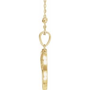 14K Yellow Gold 21.97 X 14.95 Mm 18 In Polished Artemis Coin Necklace