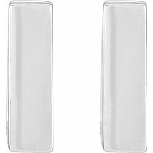 14K White Gold 10 X 10 Mm 2 Mm Pair Hinged Polished Square Hoop Huggie Earrings