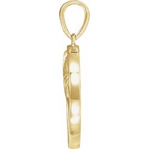 14K Yellow Gold 21.97 X 14.95 Mm Polished Artemis Coin Pendant