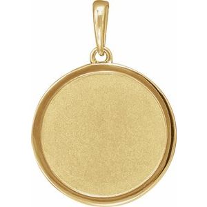 14K Yellow Gold 21.97 X 14.95 Mm Polished Artemis Coin Pendant