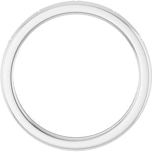 14K White Gold 2.2 Mm Polished Star Stackable Band Size 4