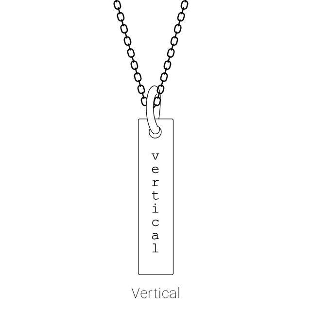14K White Gold Or Sterling Silver Polished Engravable Four Sided Bar Pendant
