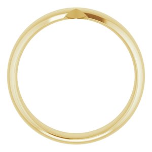 14K Yellow Gold 5 Mm Polished Double Notched Wedding Band Size 6