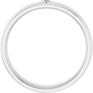 14K White Gold Round 2 Mm G-H Si2-Si3 .03 Ct Diamond Art Deco Inspired Band Size 8