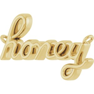 14K Yellow Gold 19.52 X 10.61 Mm 18 In Polished Honey Necklace