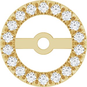 14K Yellow Gold 5.3 mm ID 1/6 CTW Lab-Grown Diamond French-Set Earring Jacket