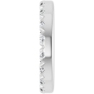 Platinum 5.3 Mm Pair Polished 1/8 Ctw Natural Diamond French-Set Earring Jacket