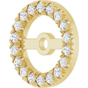 14K Yellow Gold 5.3 mm ID 1/6 CTW Lab-Grown Diamond French-Set Earring Jacket