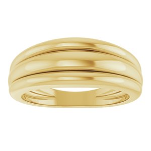 14K Yellow Gold Polished Triple Band Ring Size 7