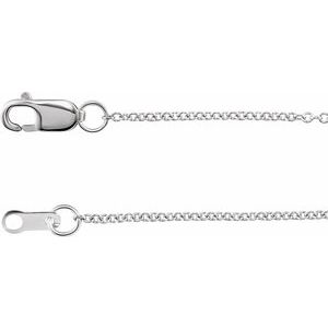 10K Yellow Or White Or Rose Gold 1 mm Cable Chain