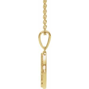 14K Yellow Gold 19.12 X 12 Mm 16-18 In Polished Floral Necklace