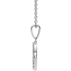 Sterling Silver 19.12 X 12 Mm 16-18 In Polished Floral Necklace