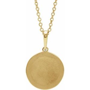 14K Yellow Gold 19.12 X 12 Mm 16-18 In Polished Floral Necklace