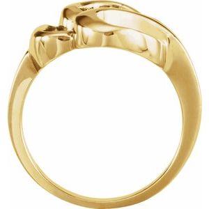 14K Yellow Gold Polished Freeform Ring Size 7