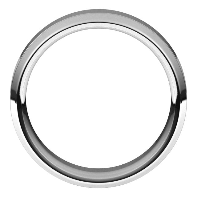 14K White Or Yellow Gold 7 Mm Polished Comfort-Fit Beveled Edge Carved Band With Satin Finish