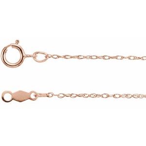 10K Rose Gold Rope Chain, Length: 18 In, Width: .85 Mm