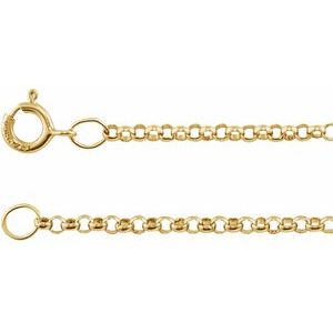 14K Yellow Gold-Filled Spring Ring Rolo Chain, Length: 30 In, Width: 1.5 Mm