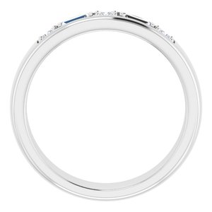 14K White Gold Lab-Grown Diamond Round 2 Mm Lab-Grown Diamond Polished 1/4 Ctw Lab-Grown Diamond Band Size 11