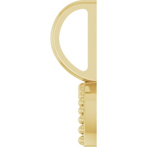 14K Yellow Gold 13.52 X 12 Mm Polished Rainbow Pendant