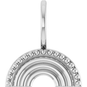 Sterling Silver 13.52 X 12 Mm Polished Rainbow Pendant