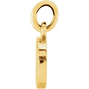 14K Yellow Gold Polished Lowercase Initial Pendant