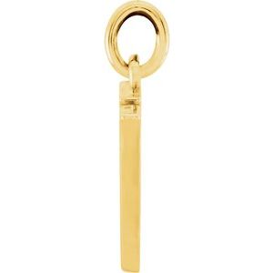14K Yellow Gold Polished Lowercase Initial Pendant