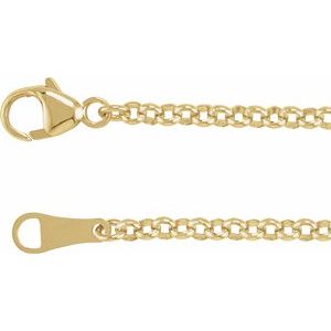 18K Yellow Gold Rolo Chain, Length: 16 In, Width: 2.4 Mm