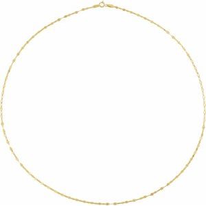 14K Yellow Gold Keyhole Chain, Length: 20 In, Width: 1.9 Mm