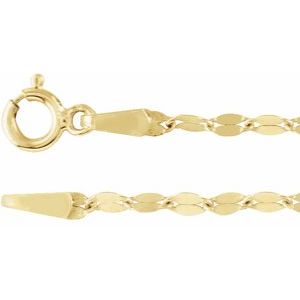 14K Yellow Gold Keyhole Chain, Length: 24 In, Width: 1.9 Mm