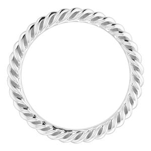 Continuum Sterling Silver Skinny Rope Band