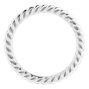 Continuum Sterling Silver Skinny Rope Band