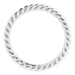 Continuum Sterling Silver Skinny Rope Band