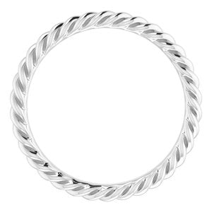 Continuum Sterling Silver Skinny Rope Band