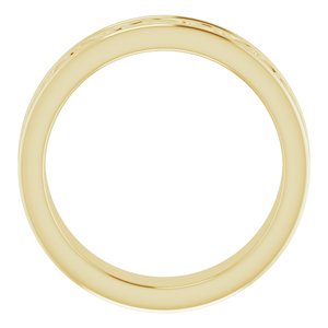 10K Yellow Or White Or Rose Gold Celtic-Inspired Flat Band