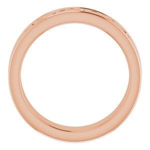 10K Yellow Or White Or Rose Gold Celtic-Inspired Flat Band