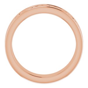 10K Yellow Or White Or Rose Gold Celtic-Inspired Flat Band