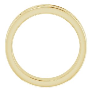 10K Yellow Or White Or Rose Gold Celtic-Inspired Flat Band