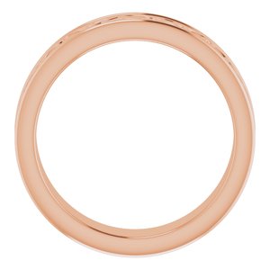 10K Yellow Or White Or Rose Gold Celtic-Inspired Flat Band