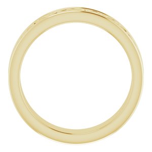 10K Yellow Or White Or Rose Gold Celtic-Inspired Flat Band