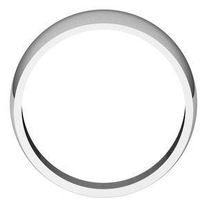 14K White Gold 9 Mm Half Round Tapered Band Size 6