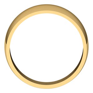 14K Yellow Gold 9 Mm Half Round Tapered Band Size 4